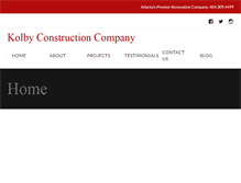 Tablet Screenshot of kolbyconstruction.com